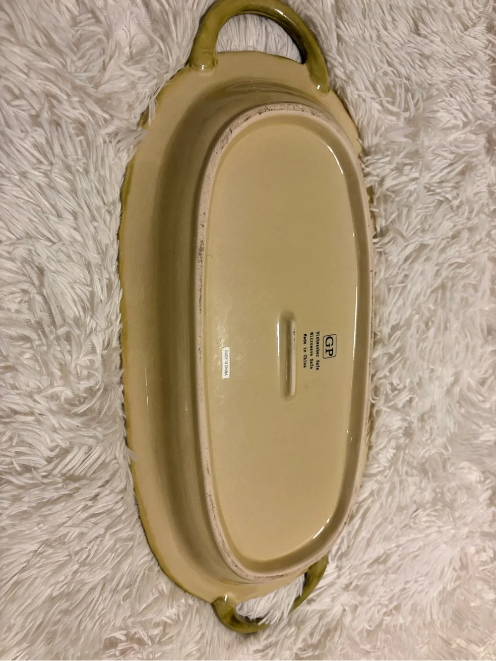 Hand-Painted Floral Ceramic Serving Tray - Red & Green